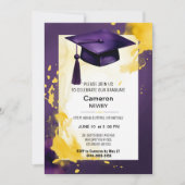 Invitation à la fête de graduation aquarelle 2 côt (Devant)