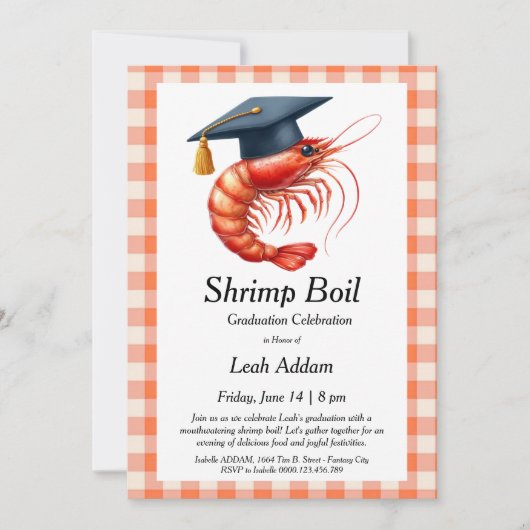 Invitation à la fête de graduation avec ébullition (Devant)