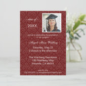 Invitation à la fête de graduation classique (Debout devant)