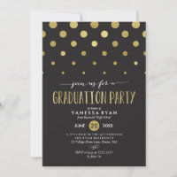 Invitation à la fête de graduation des points étin