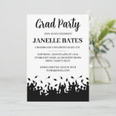 invitation à la fête de graduation moderne noir et (Debout devant)