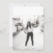 invitation à la fête de graduation rose Elegance (Dos)