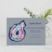 Invitation à la fête de grillades d'huîtres - Gris (Debout devant)