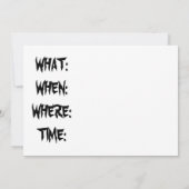 Invitation à la fête de Halloween (Dos)