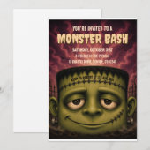 Invitation à la fête de Halloween Monster Bash (Devant / Derrière)