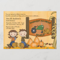 Invitation à la fête de Harvest Hayride