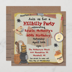 Invitation à la fête de Hillbilly
