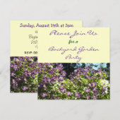 Invitation à la fête de jardin de clématites (Devant / Derrière)