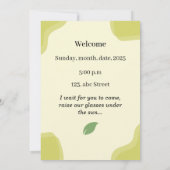 Invitation à la fête de jardin de fin d'été (Dos)