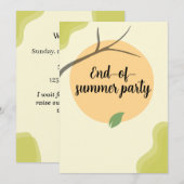 Invitation à la fête de jardin de fin d'été (Devant / Derrière)