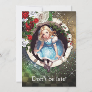 Invitation à la fête de jardin de Wonderland