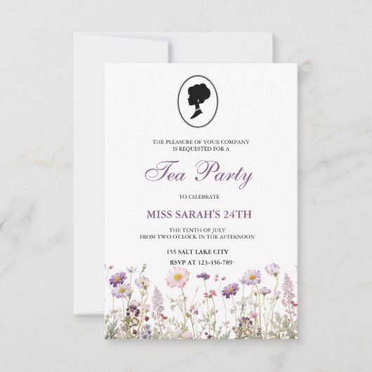 Invitation à la fête de jardin Régence (Devant)