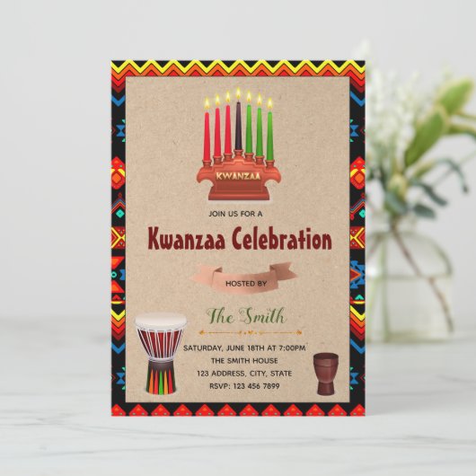 Invitation à la fête de Kwanzaa (Debout devant)