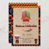 Invitation à la fête de Kwanzaa (Devant / Derrière)