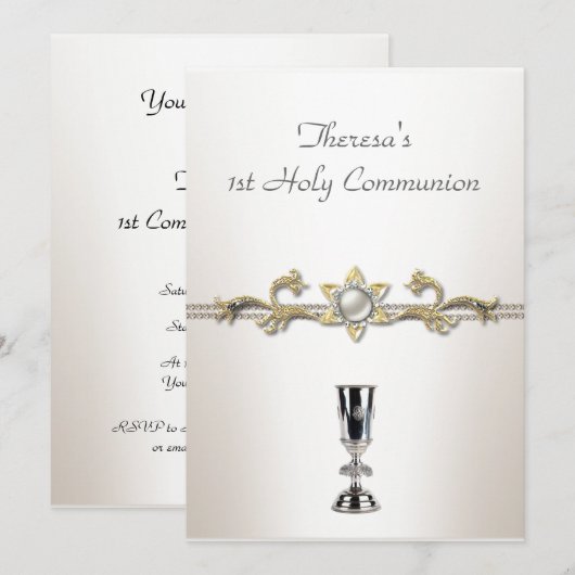 Invitation à la fête de la 1ère communion (Devant / Derrière)