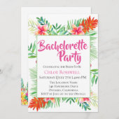 Invitation à la fête de la Bachelorette florale tr (Devant / Derrière)