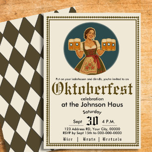 Invitation à la fête de la bière Oktoberfest en Ba