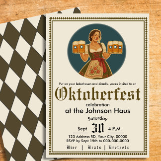Invitation à la fête de la bière Oktoberfest en Ba
