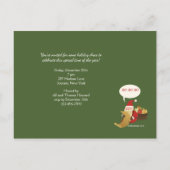 Invitation à la fête de la carte postale de Noël (Dos)