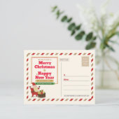 Invitation à la fête de la carte postale de Noël (Debout devant)