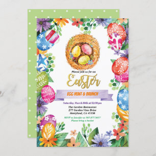 Invitation à la fête de la chasse aux oeufs de Pâq