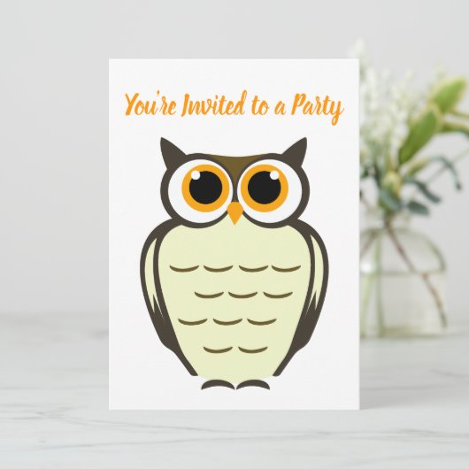 Invitation à la fête de la chouette (Debout devant)