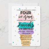 Invitation à la fête de la crème glacée pour les f (Devant)