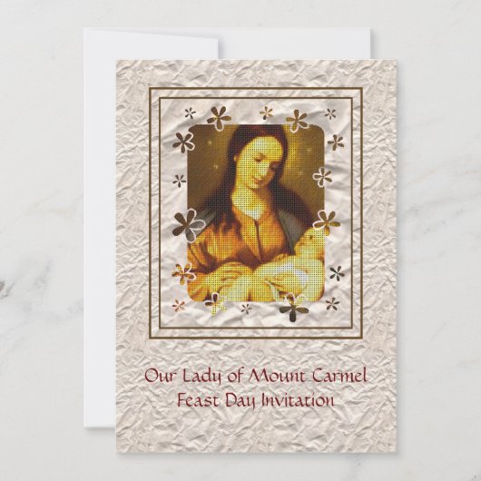 Invitation à la Fête de la Dame du Mont Carmel (Devant)