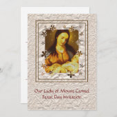 Invitation à la Fête de la Dame du Mont Carmel (Devant / Derrière)