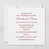 Invitation à la fête de la danse de Sweetheart (Dos)