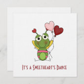 Invitation à la fête de la danse de Sweetheart (Devant / Derrière)