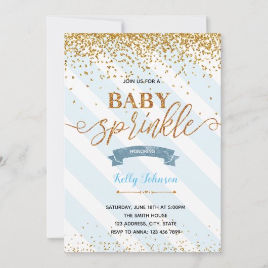 Invitation à la fête de la douche à l'eau salée (Devant)