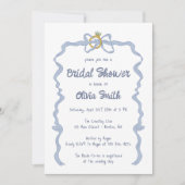 Invitation à la fête de la douche nuptiale tirée à (Devant)