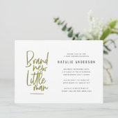 Invitation à la fête de la douche pour bébé modern (Debout devant)