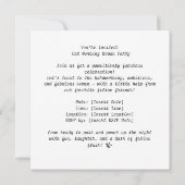 Invitation à la fête de la femme active féline  (Dos)