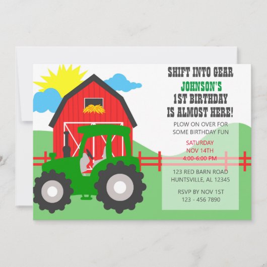 Invitation à la fête de la ferme (Devant)