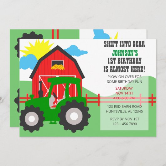 Invitation à la fête de la ferme (Devant / Derrière)