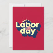 Invitation à la fête de la fête du Travail (Devant)
