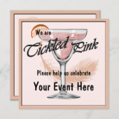 Invitation à la fête de la Fiesta rose de Margarit (Devant / Derrière)