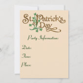 Invitation à la fête de la fille irlandaise (Dos)