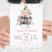 Invitation à la Fête de la Fille Sleepover