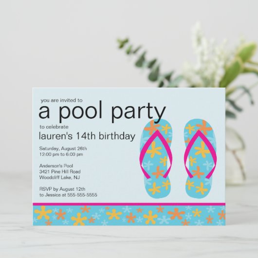 Invitation à la fête de la flopée turquoise (Debout devant)