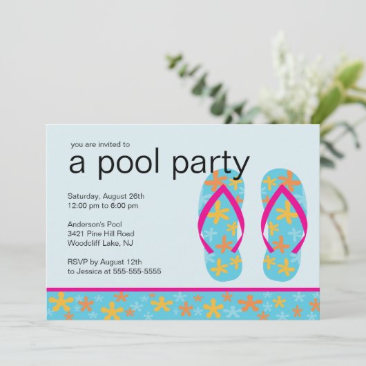 Invitation à la fête de la flopée turquoise (Debout devant)