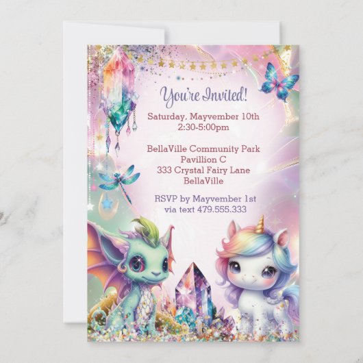 Invitation à la fête de la forêt des fées de crist (Dos)