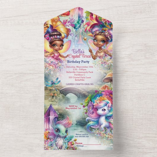 Invitation à la fête de la forêt féerique (À l'intérieur)