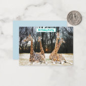 Invitation à la fête de la Giraffe Forrest - Quatr (Devant/Arrière en situation)