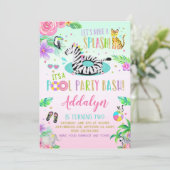 Invitation à la fête de la jungle piscine (Debout devant)