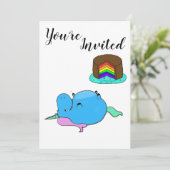 Invitation à la fête de la licorne ronde (Debout devant)