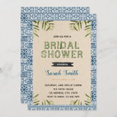 Invitation à la fête de la mariée à thème grecque (Devant / Derrière)