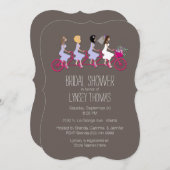 Invitation à la fête de la mariée à vélo (Devant / Derrière)